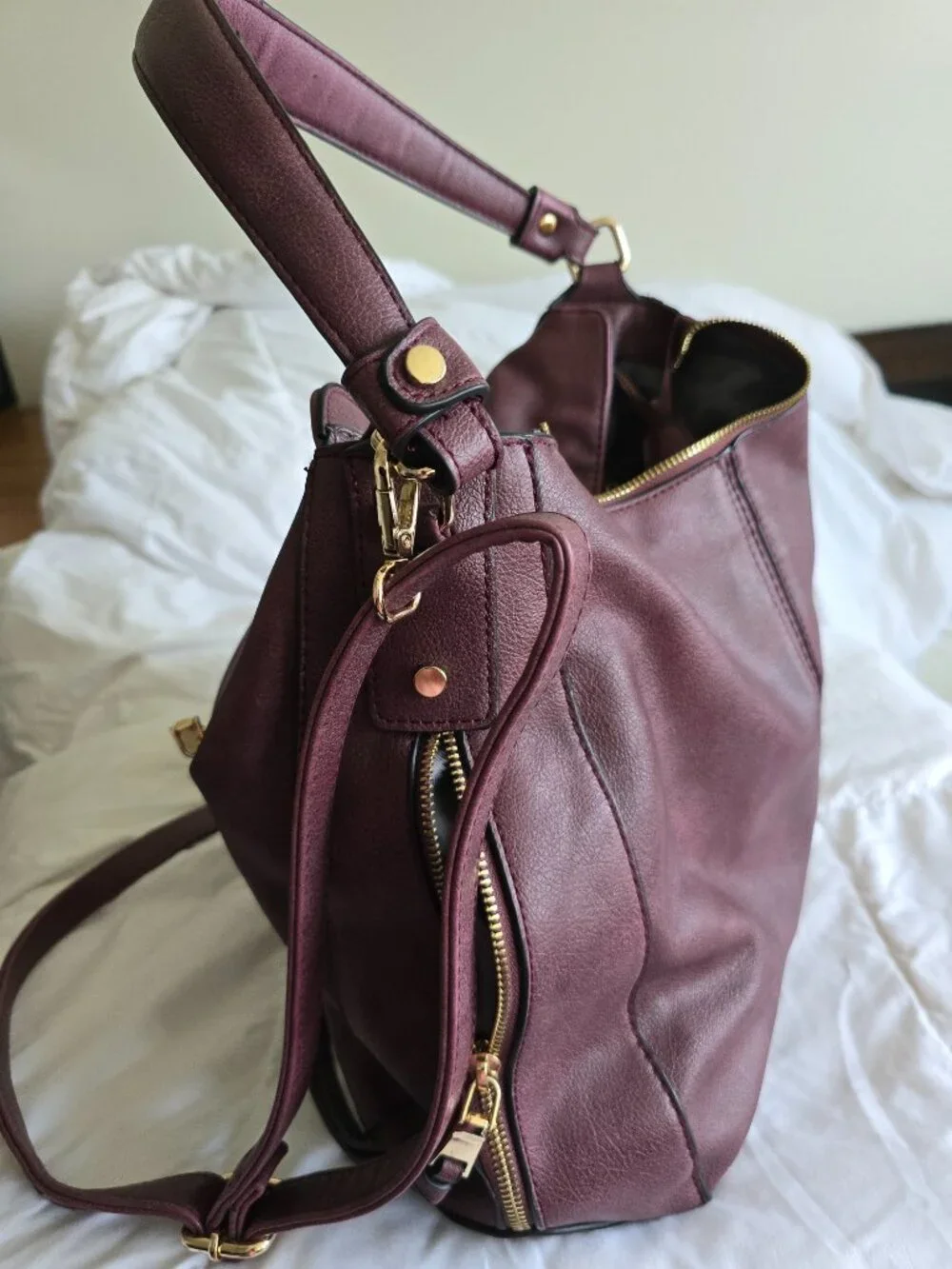 Burgundy Hobo bag
